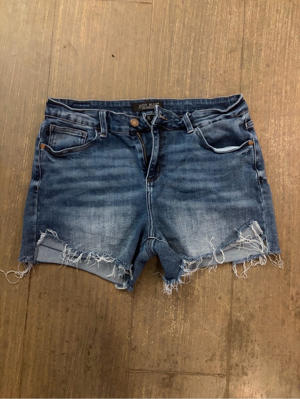 Judy Blue Women's Distressed Denim Shorts - Blue